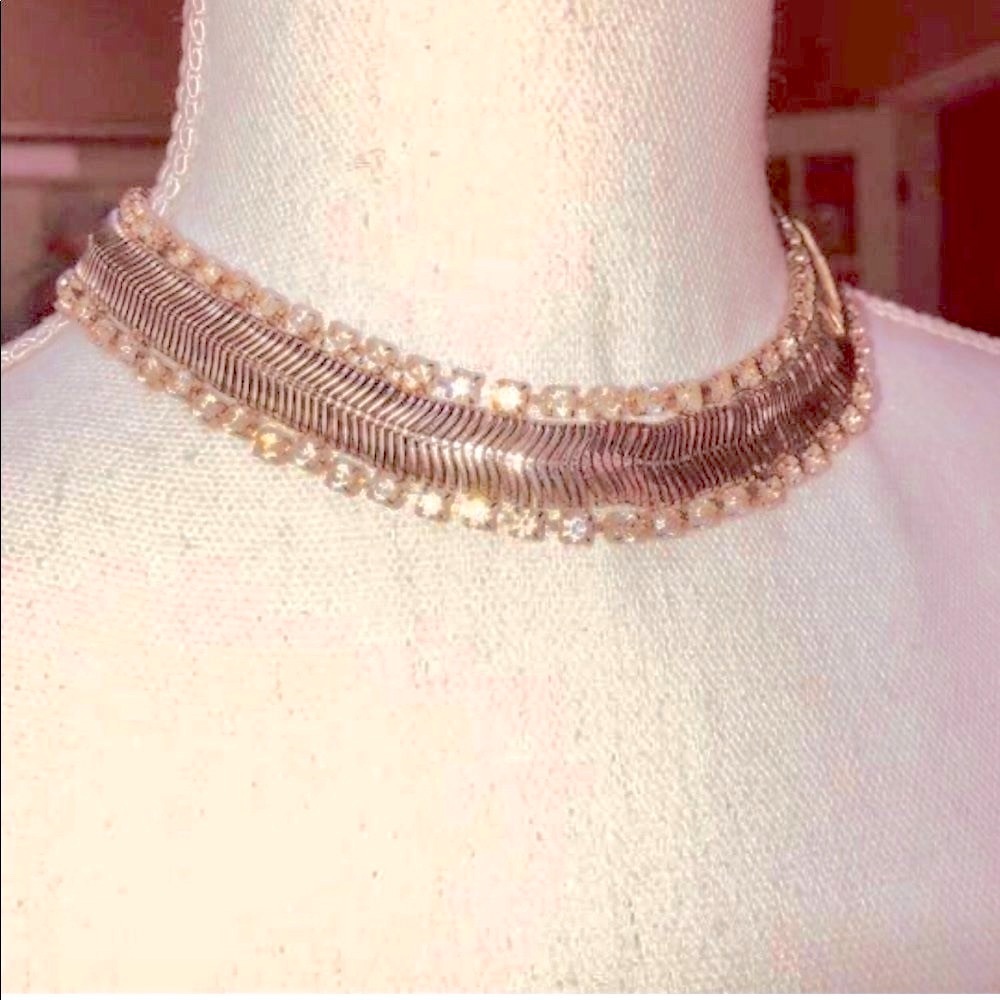 🌟Vintage Rhinestone Silver Necklace - Picture 5 of 12